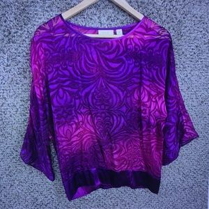 Purple Patterned Women's Top
